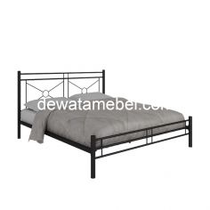 Steel Bed Frame 180 - Orbitrend ASHLEY-180 / Black